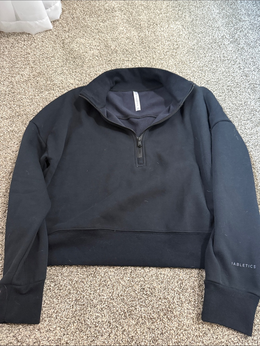 Fabletics Women’s Black Quarter-Zip Sweater